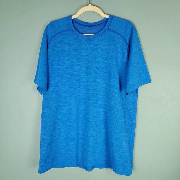 lululemon athletica Other - Lululemon Men's Blue Metal Vent Tech Short Sleeve Workout Top Size XL